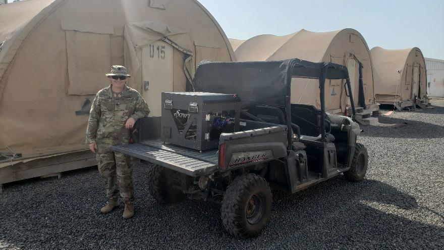 The Austere BioAssembly Tool loaded on a vehicle. Photo via nScypt.