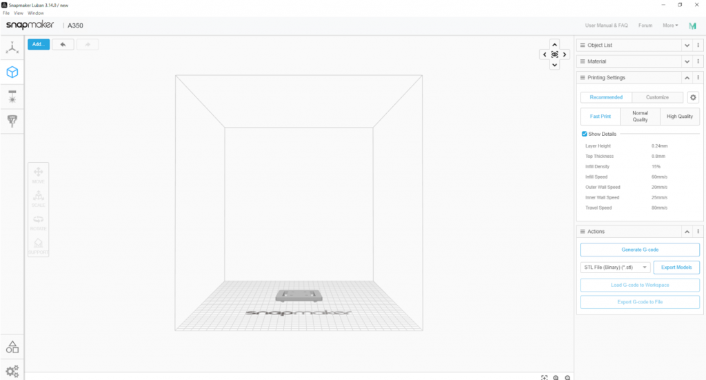 Snapmaker Luban切片机。由3 d印刷行业形江南平台版象。江南平台版